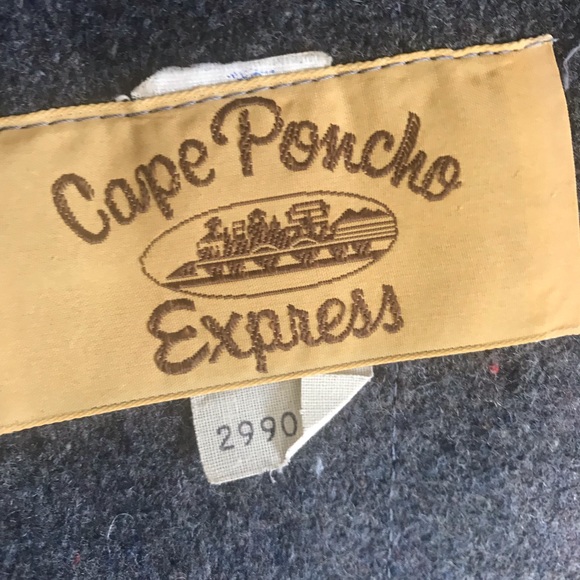 Rare Designer FL Fur trim hood Gray cape Coat S-M - Picture 8 of 8